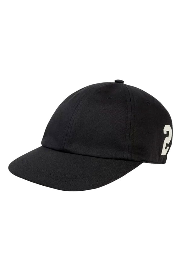 25 Logo Cotton Baseball Cap, Black, Medium