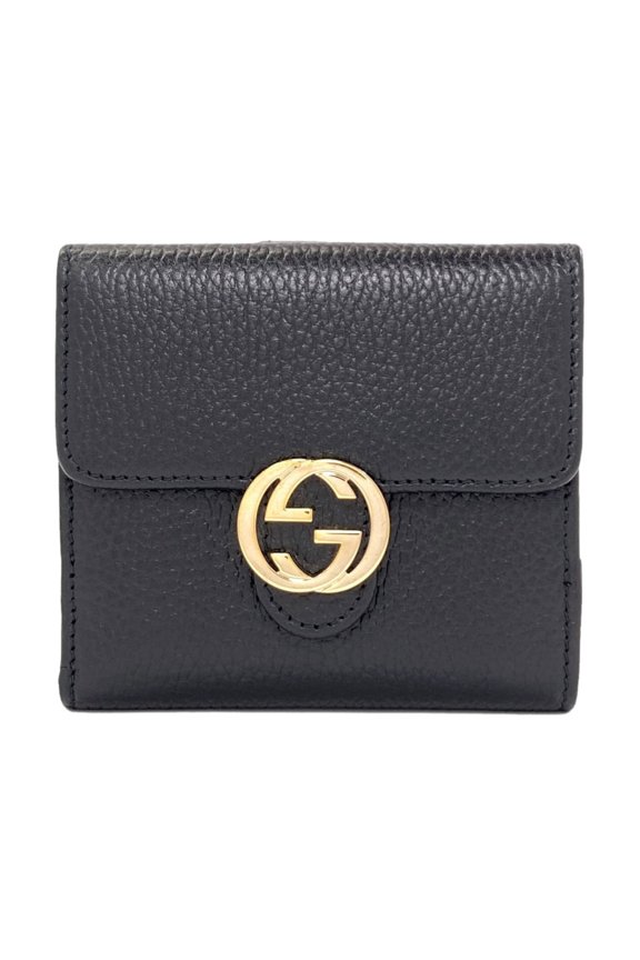 Pre-Owned Gucci 615525 Outlet Interlocking G Bi-fold Wallet Leather Women's GUCCI