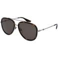 thumbnail image 1 of Gucci Anti-reflective GG0062S-002-57 Silver Aviator Sunglasses, 1 of 6