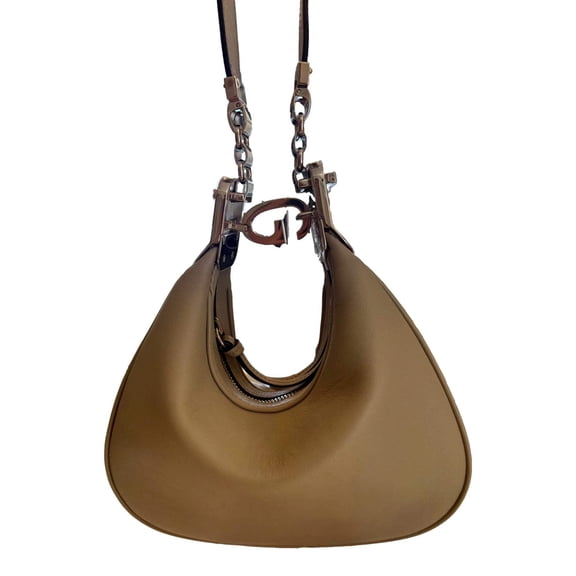 Gucci Attach Small Shoulder Bag Beige Leather