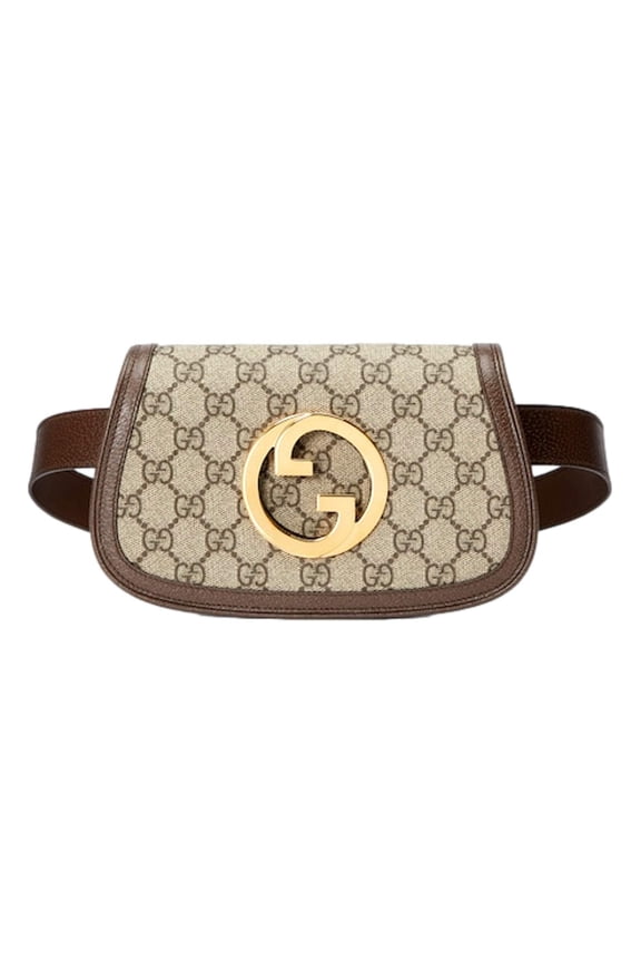 Blondie GG Supreme Canvas Brown Belt Bag Size 65