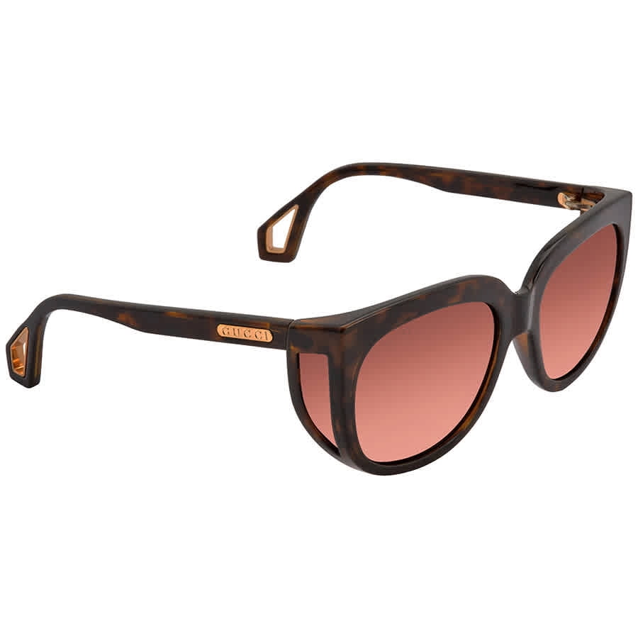 GUCCI GG0468S 002 Square Havana Shiny Havana Brown 57 mm 