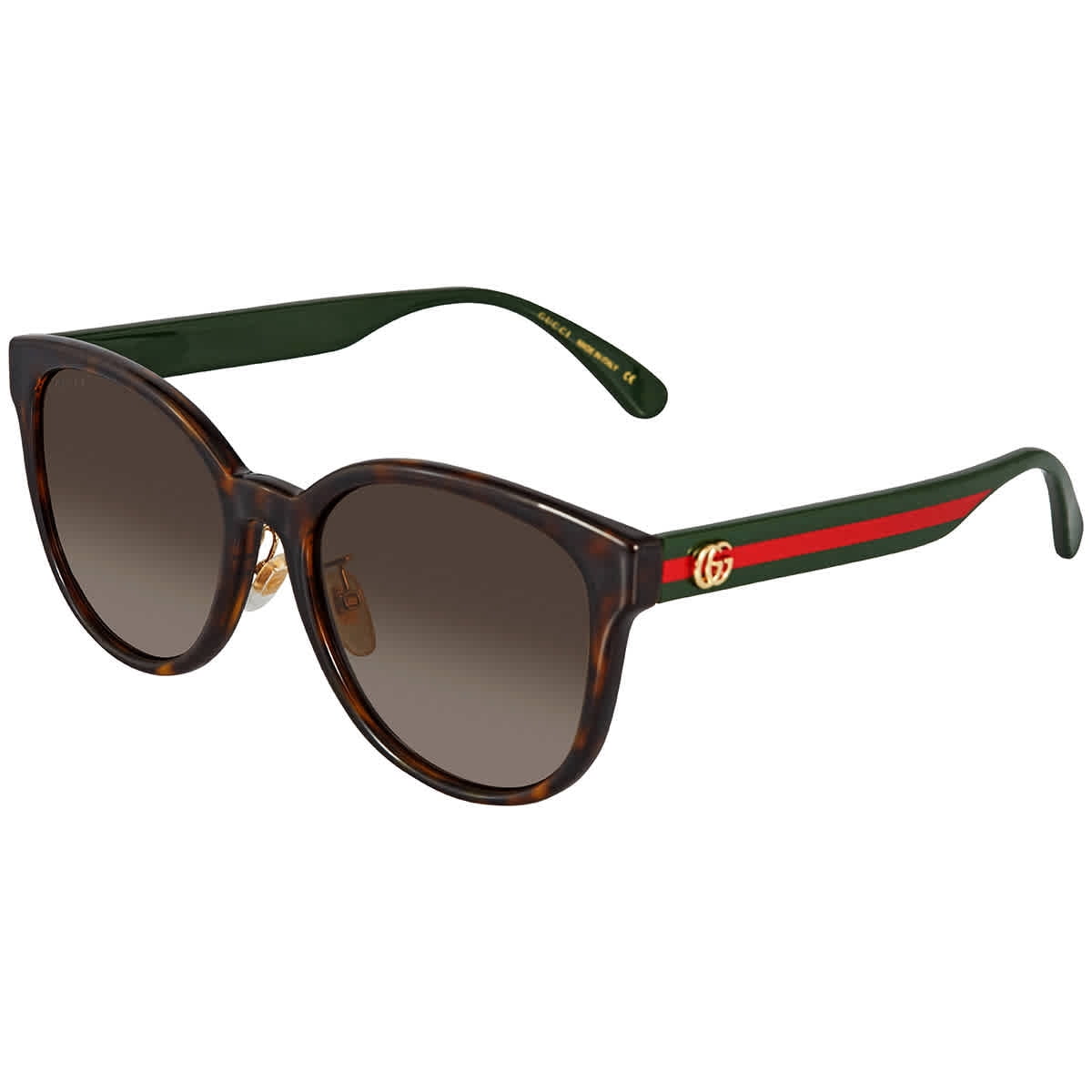 GUCCI GG0854SK 003 Cat Eye Havana Shiny Brown 56 mm Women display picture 1