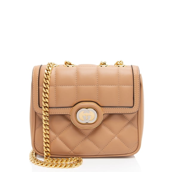Pre-Owned Gucci Calfskin Deco Mini Shoulder Bag