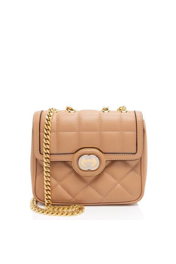 Pre-Owned Gucci Calfskin Deco Mini Shoulder Bag