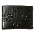 thumbnail image 1 of Gucci Calfskin Leather GG Tennis Embossed Bi-Fold Wallet Black, 1 of 8