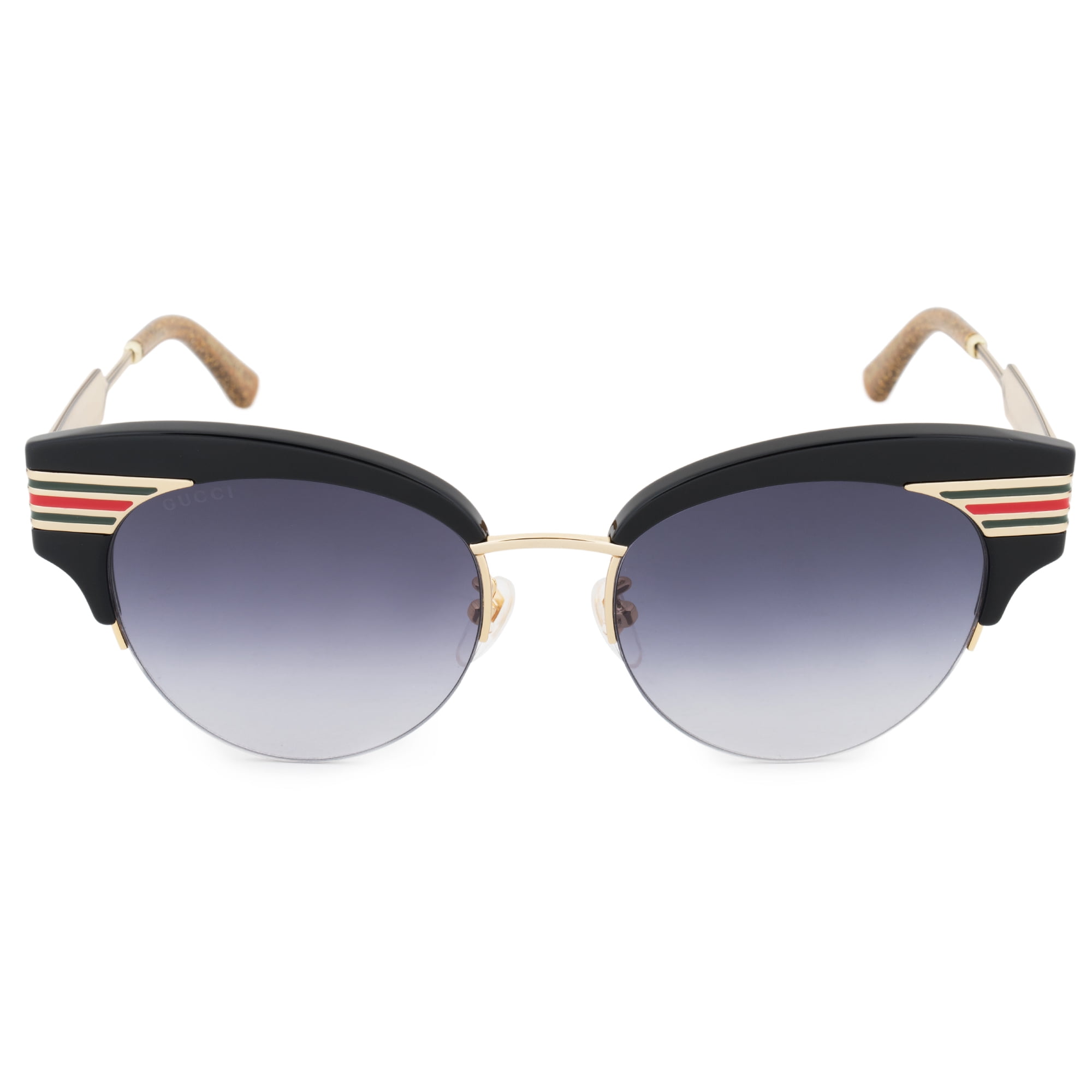 BRAND NEW Gucci GG0283S 004 Green-gold-brown Cat Eye Sunglasses GUCCI GG0281S Square Glitter Green Sunglasses Brown Lens main image 4