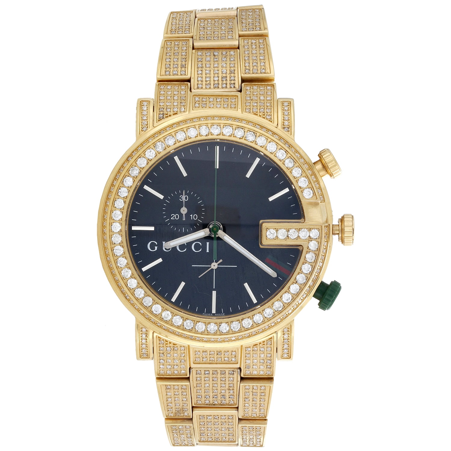 Gucci diamond sale watch mens