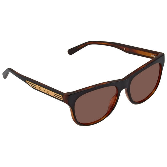 Gucci Dark Orange Rectangular Men's Sunglasses GG0980S 002 55