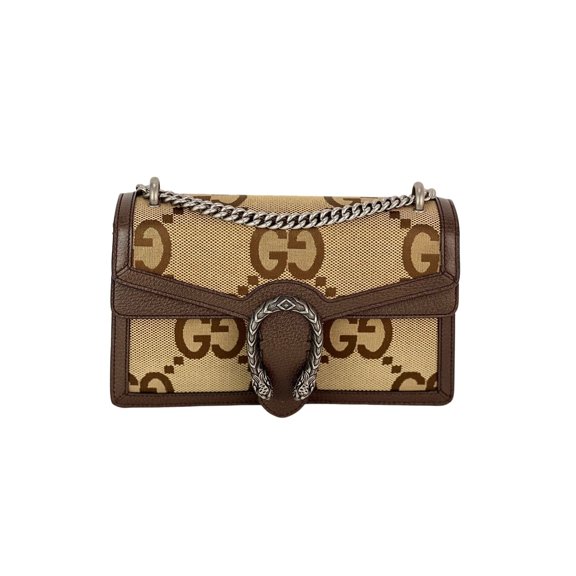 Pre-Owned Gucci Dionysus Small Jumbo GG Canvas Beige Shoulder Bag