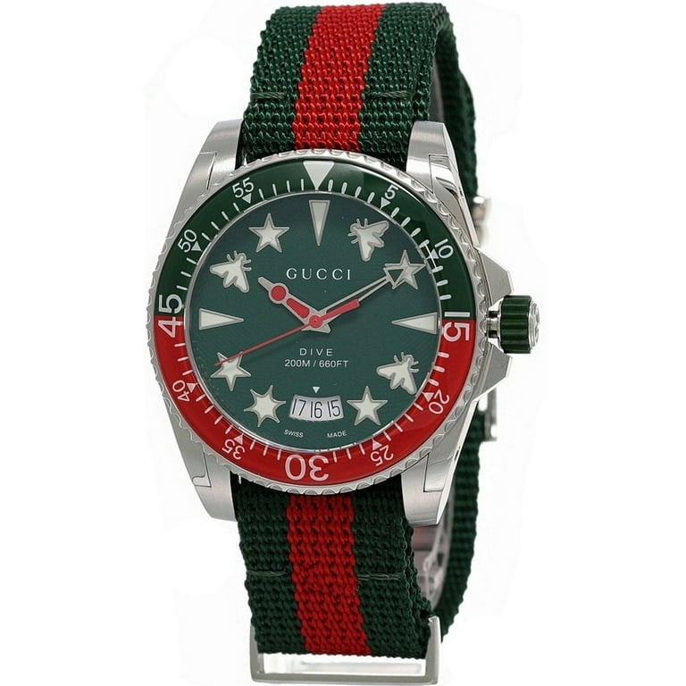 Gc Silver-Tone and Green Chronograph Watch | GUESS