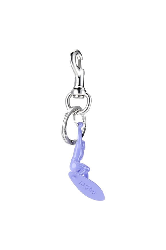 Engraved Surfer Lilac Purple Keychain Charm New