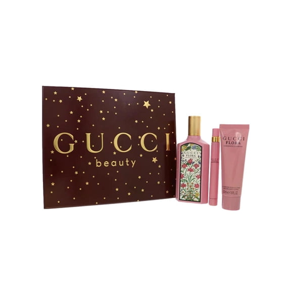 Gucci Flora Gorgeous Gardenia 3.3 EDP Spray+ 1.6 lotion+ travel spray SET NIB