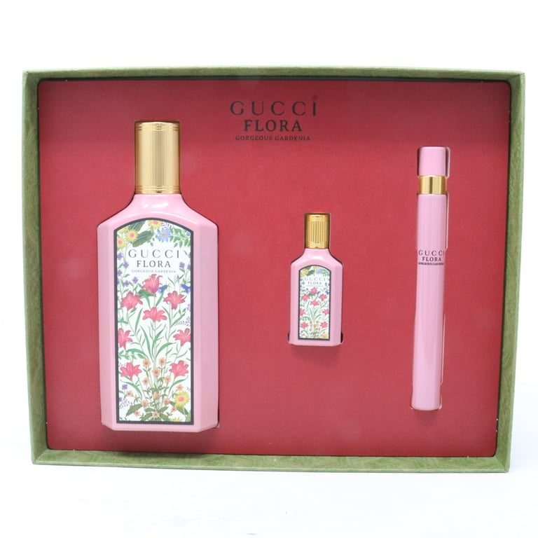 Gucci Flora Gorgeous Gardenia Eau De Parfum 3-Pcs Set / New With