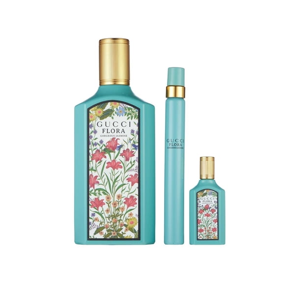 Gucci Flora Gorgeous Jasmine Eau De Parfum 3-Pcs Set / New With Box