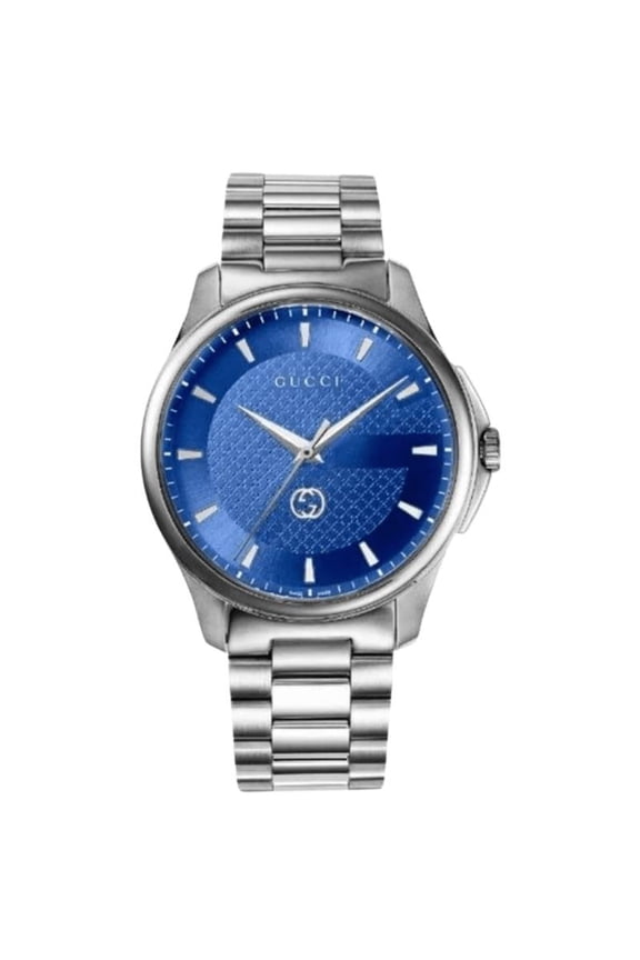 G-Timeless Stainless Steel Blue Dial Quartz Mens Watch YA126371