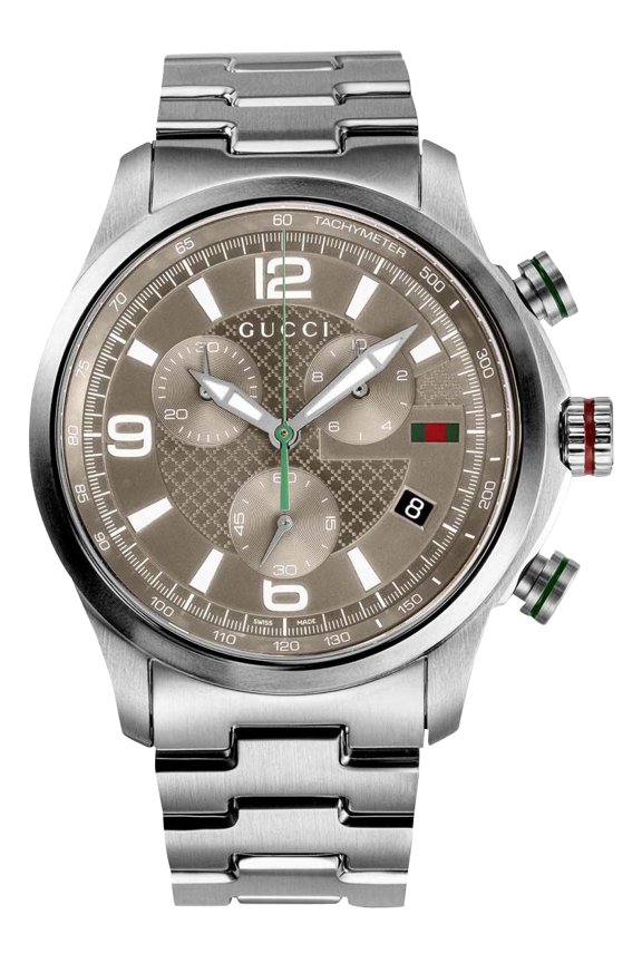 G-Timeless Chronograph Stainless Steel Taupe Dial Date Quartz Mens Watch YA126289