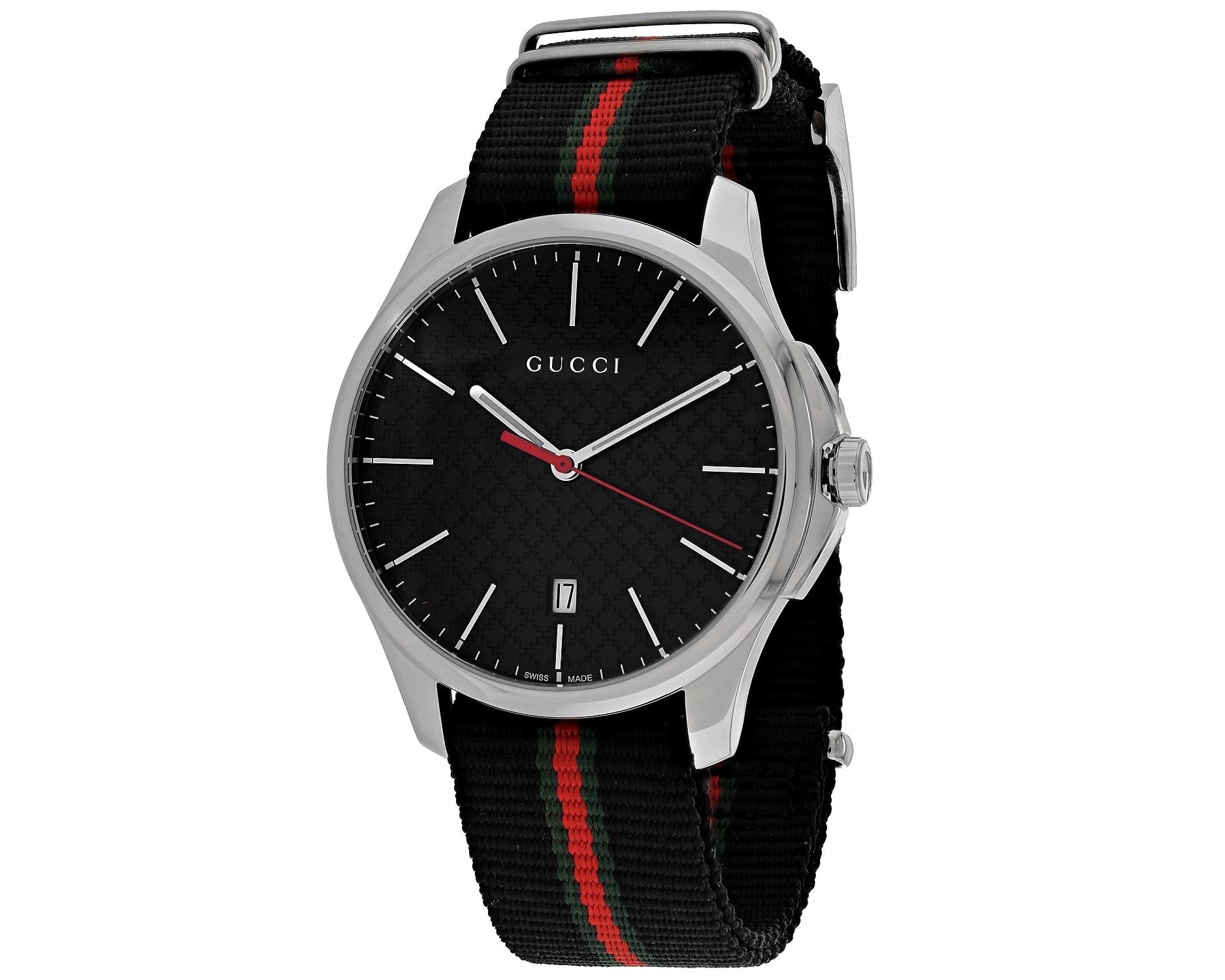 Gucci mens black dial watch clearance