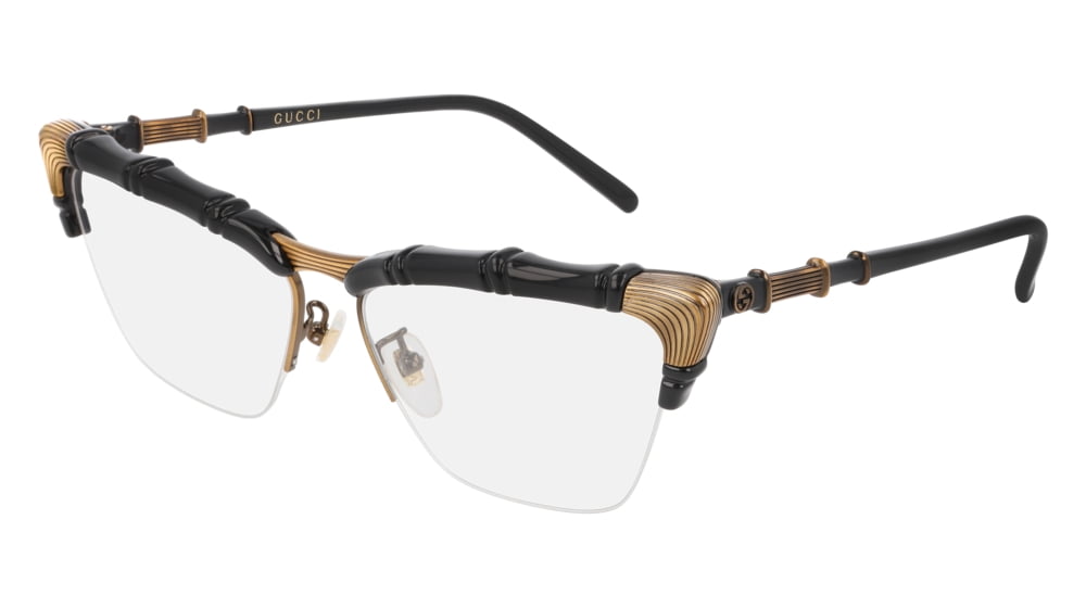メガネ Gucci Eyeglasses Frame GG0890O 001 Black Horn-Rimmed Gucci Eyeglasses Women's GG0890O 001 Black 55-19-140mm