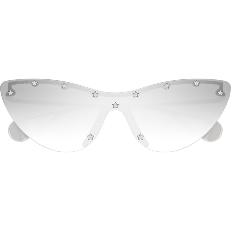 Gucci GG 666S Metal Womens Cat-Eye Sunglasses Silver 99mm 