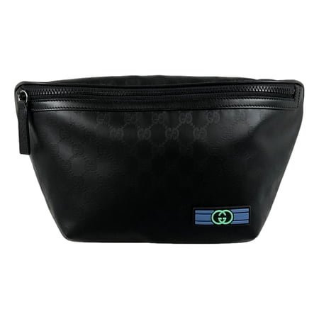 Gucci GG Crystal Canvas Black Tote Travel Shoulder Bag New