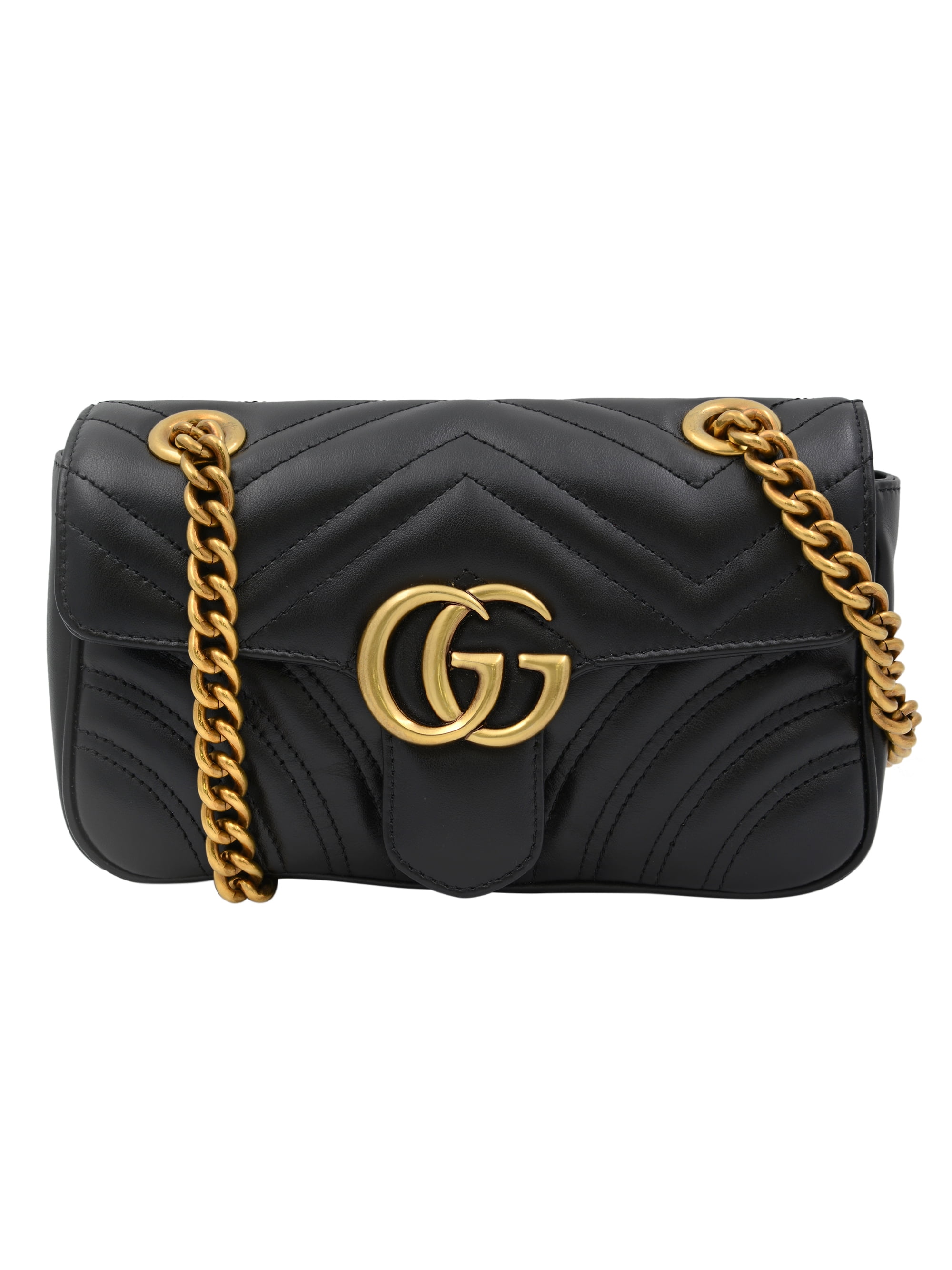 GUCCI GG Marmont Mini Top Handle Bag in Black