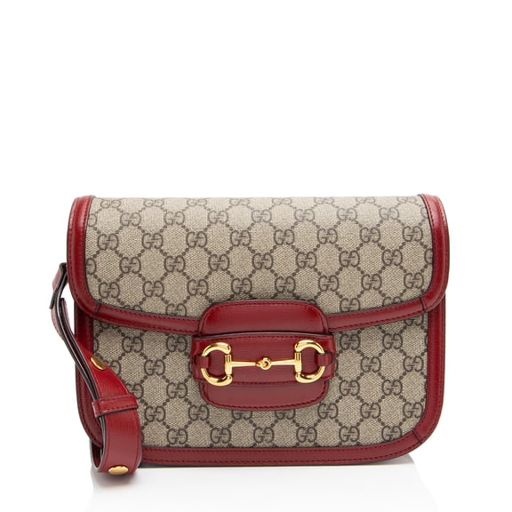Pre-Owned Gucci GG Supreme Horsebit 1955 Medium Shoulder Bag