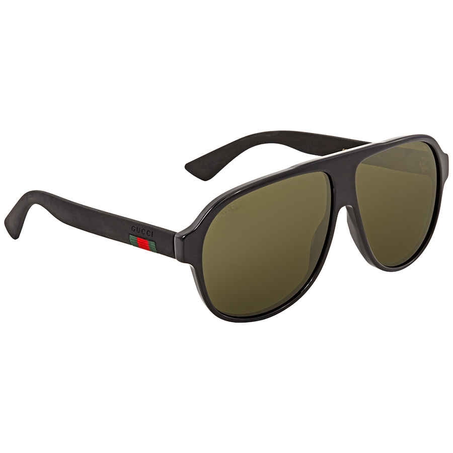 gucci sunglasses aviator black