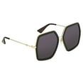 thumbnail image 1 of Gucci GG0106S 001 Women's Grey Lens Geometric Frame Sunglasses, 1 of 3