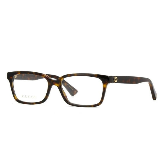 Gucci GG0168O 006 Eyeglasses Dark Havana Brown Frame 55mm