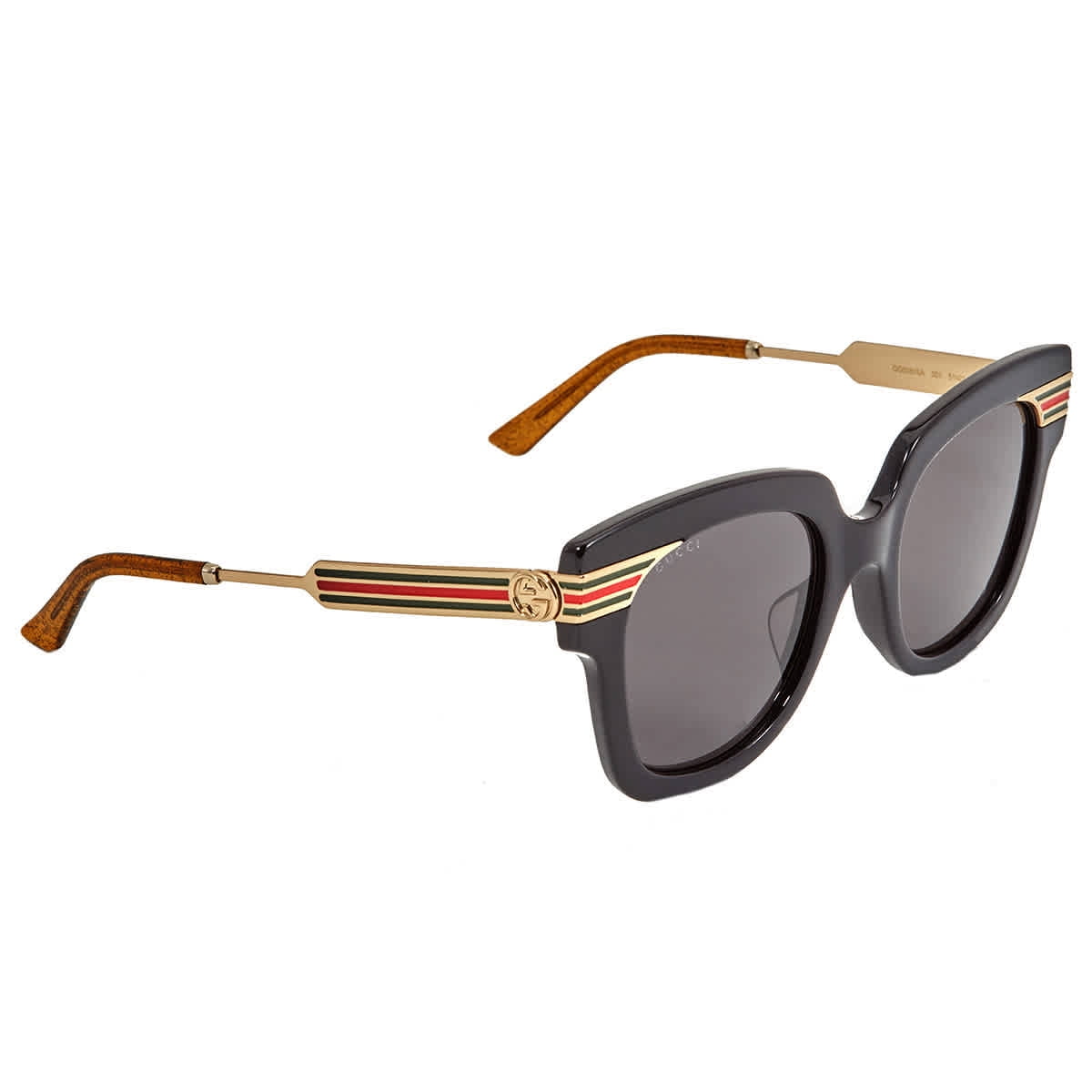 Gucci Women\'s Black Sunglasses with Gradient Brown Lenses Gucci Gg1421s Black Female Cat-Eye Sunglasses | Eyewear Index main image 3