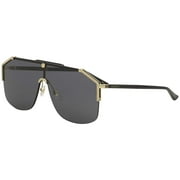 GUCCI Grey Shield Men's Sunglasses