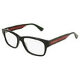 thumbnail image 1 of GUCCI GG0343O 007 Rectangular Square Black Demo Lens 57 mm Men's Eyeglasses, 1 of 6