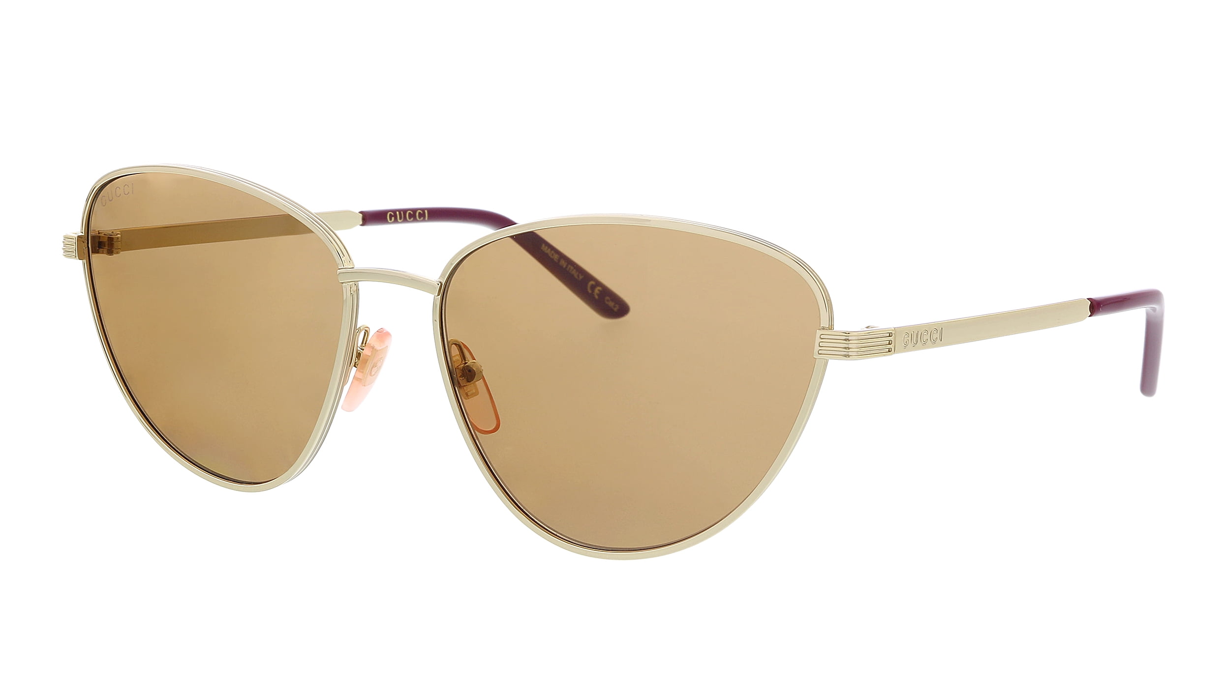 Women Gucci GG0803S Sunglasses GUCCI GG0803S-004 Women Cat Eye Designer Sunglasses Gold  main image 3