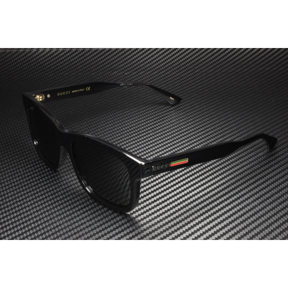 Gucci GG0824S 005 55mm Rectangle Sunglasses Men's Black