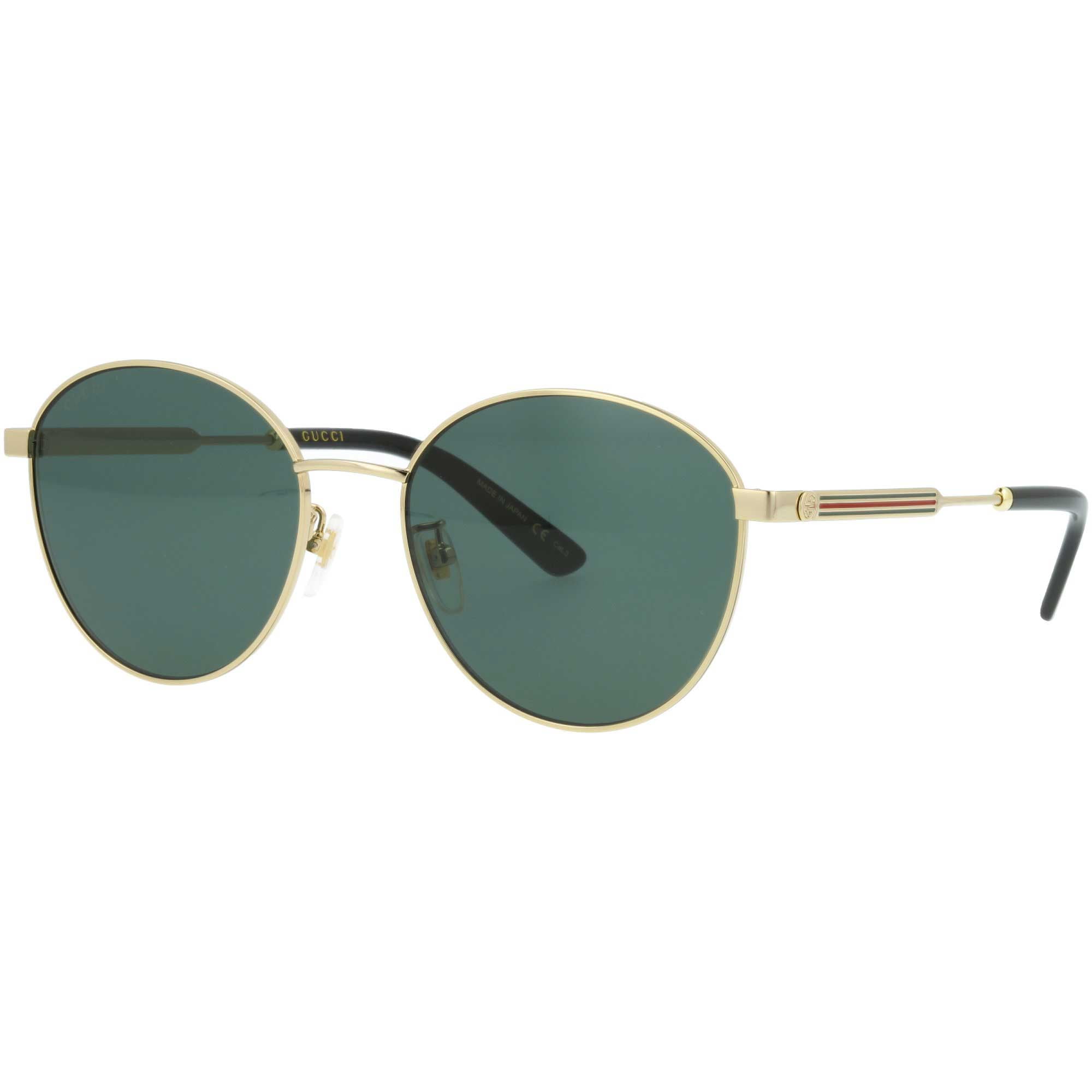 グッチ サングラス GG0853SK Gucci Women's Round Sunglasses, Gold Black Metal Frame, Grey Nylon