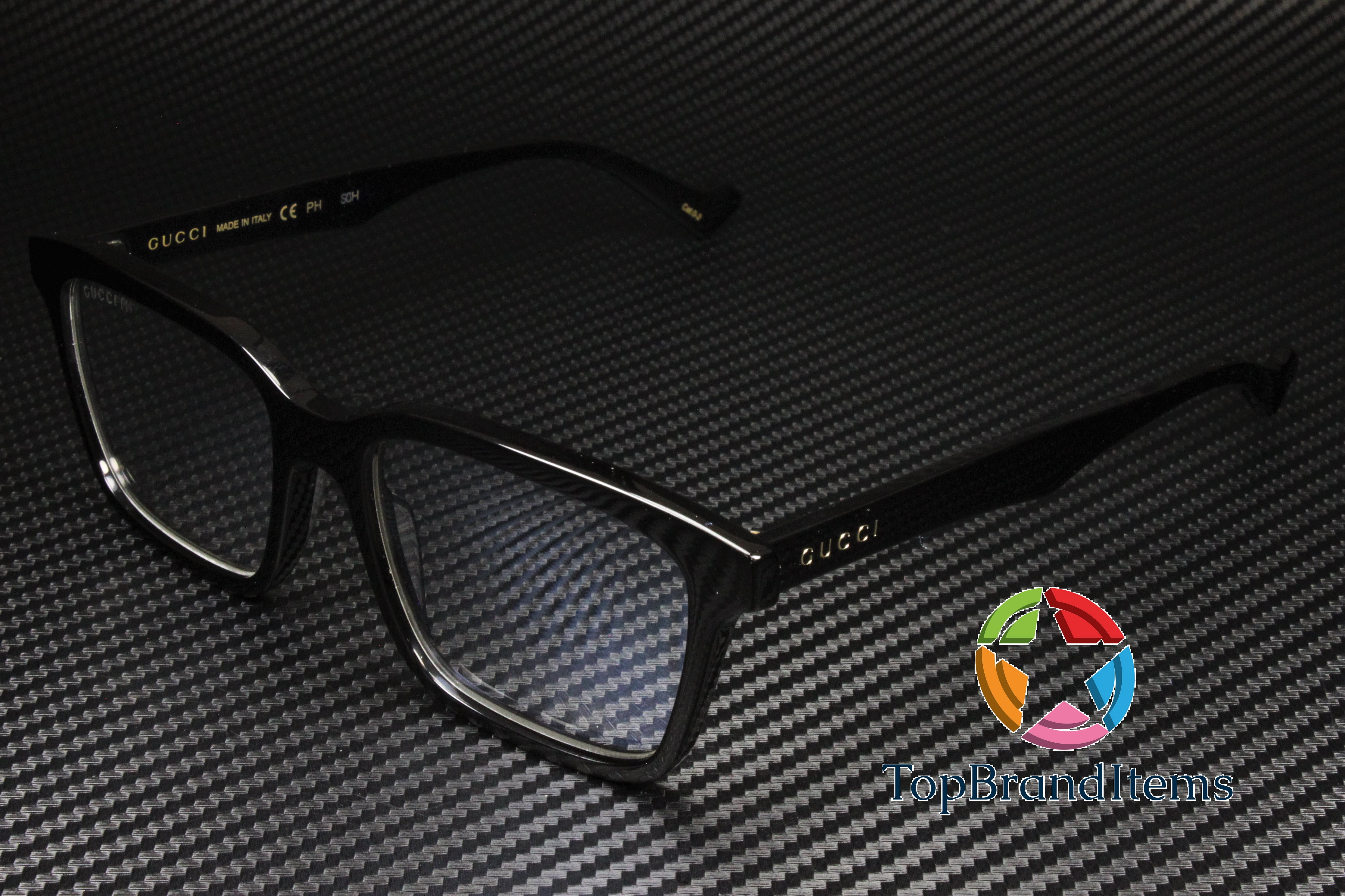 GUCCIメンズサングラス GUCCI GG0964S 001 Rectangular Black Shiny Transparent 55 mm Men's