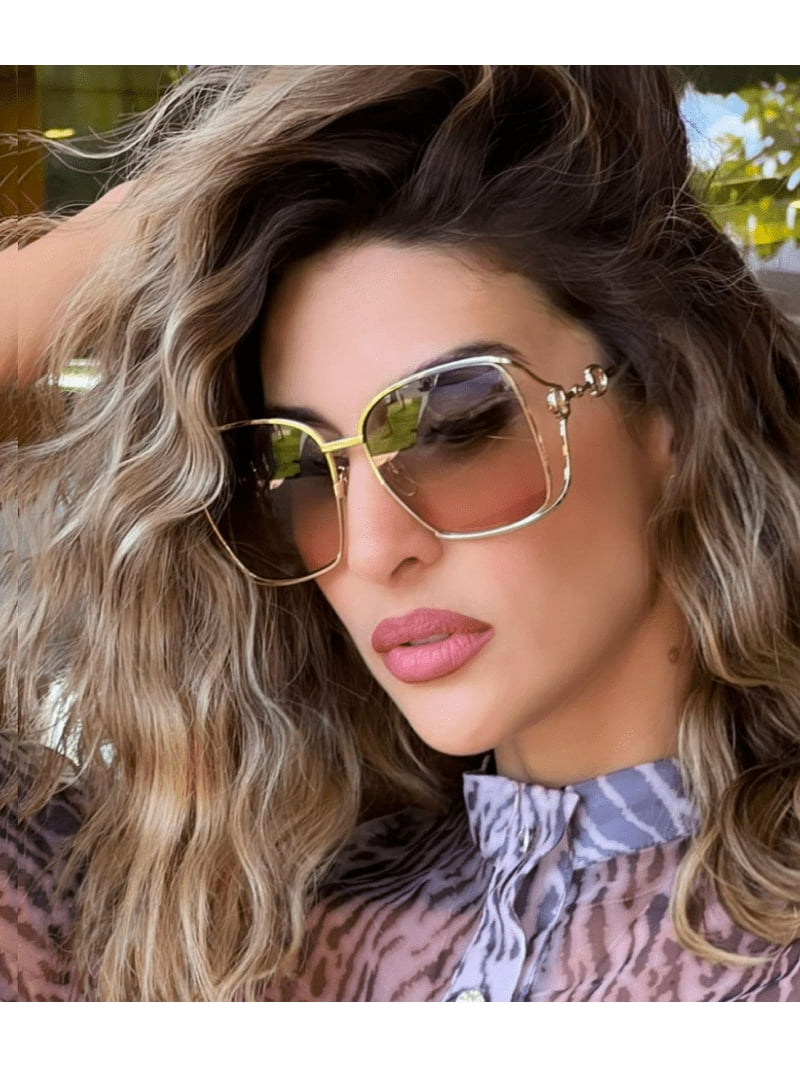 Sunglasses Gucci GG 1020 S- 001 Gold / Green - Walmart.com display picture 1