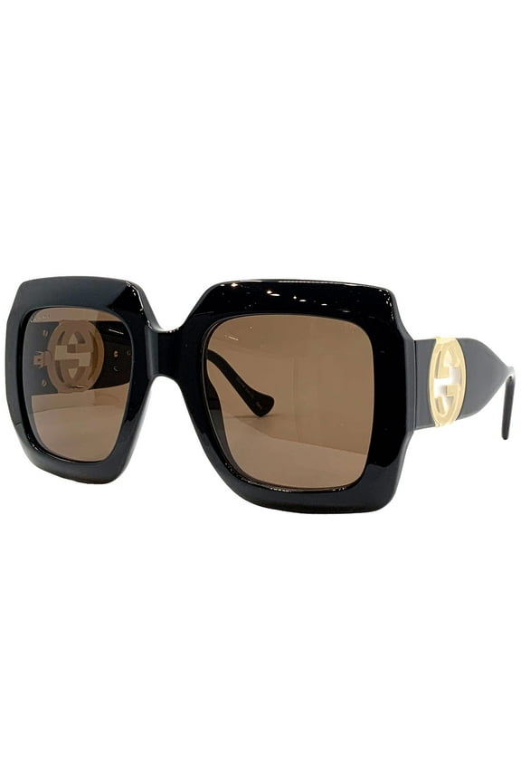 GG1022S 005 Women's Full Rim Shiny Black Frame Sunglasses