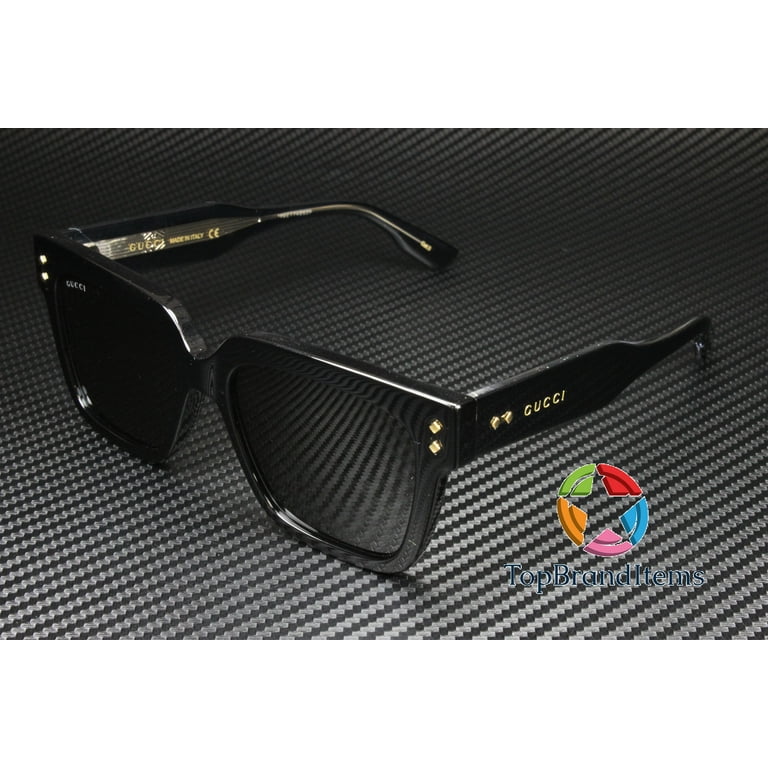 Stylish Black Gucci GG 1084 S 001 Black Square Sunglasses Gucci GG1084S Sunglasses - Black / Grey - Tortoise+Black main image 4