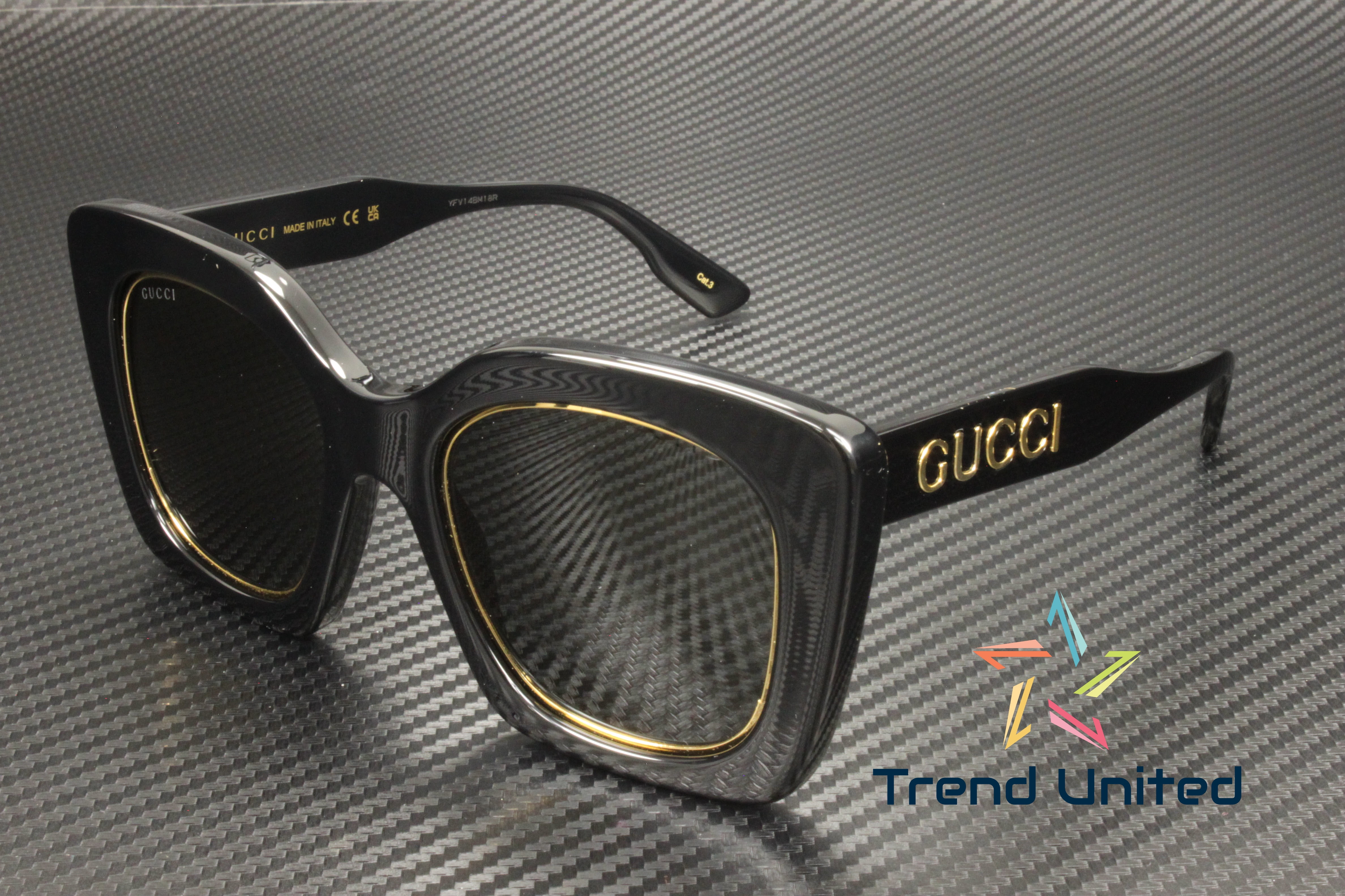NEW Gucci Women’s Black & Gold GG1151s - 001 Sunglasses Gucci GG1151S Sunglasses | Select Eyewear main image 2