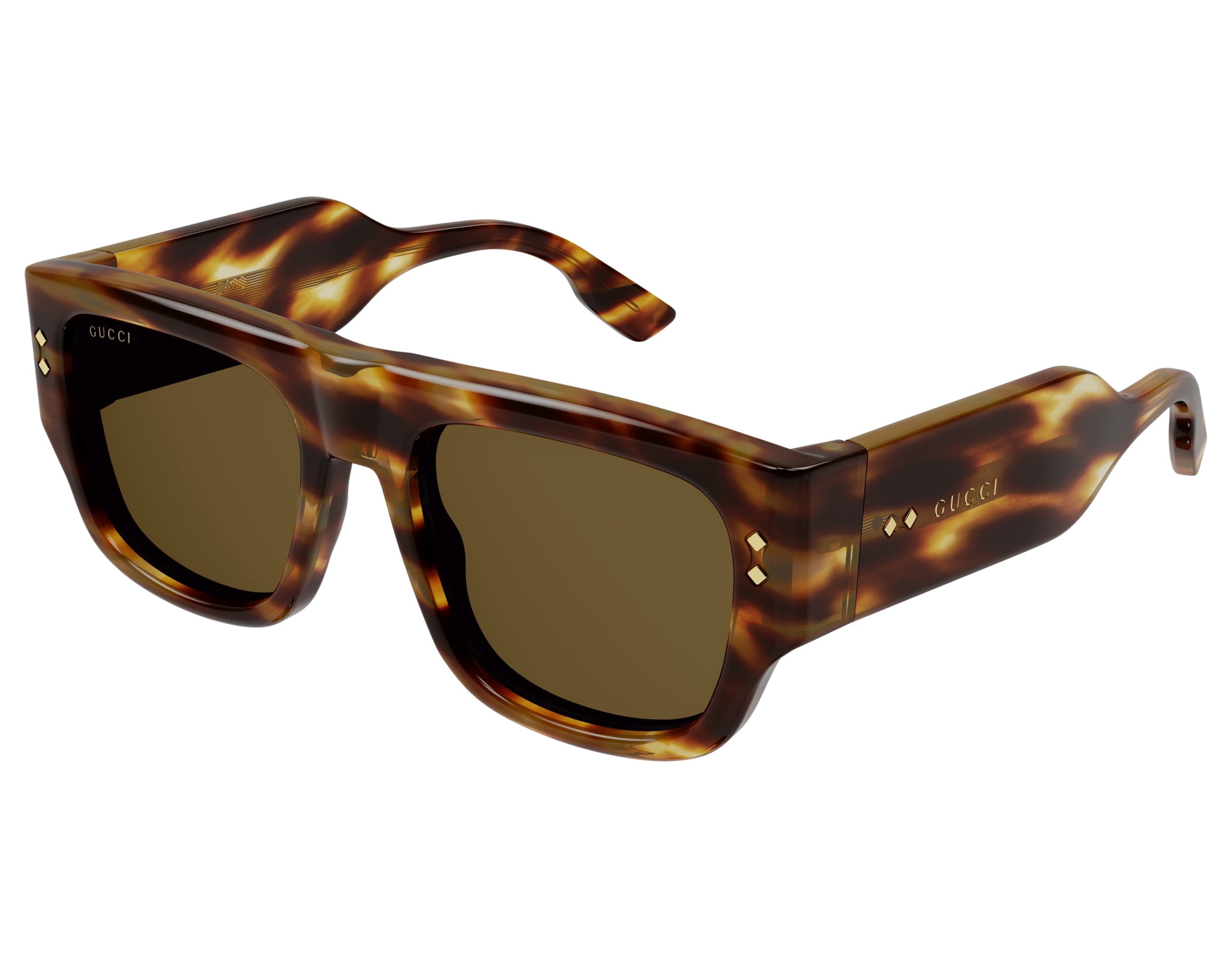 Gucci Brown Tortoise Sunglasses 54mm Gucci Sunglasses 1996 Vintage Brown Tortoise Green Unisex GG  main image 2