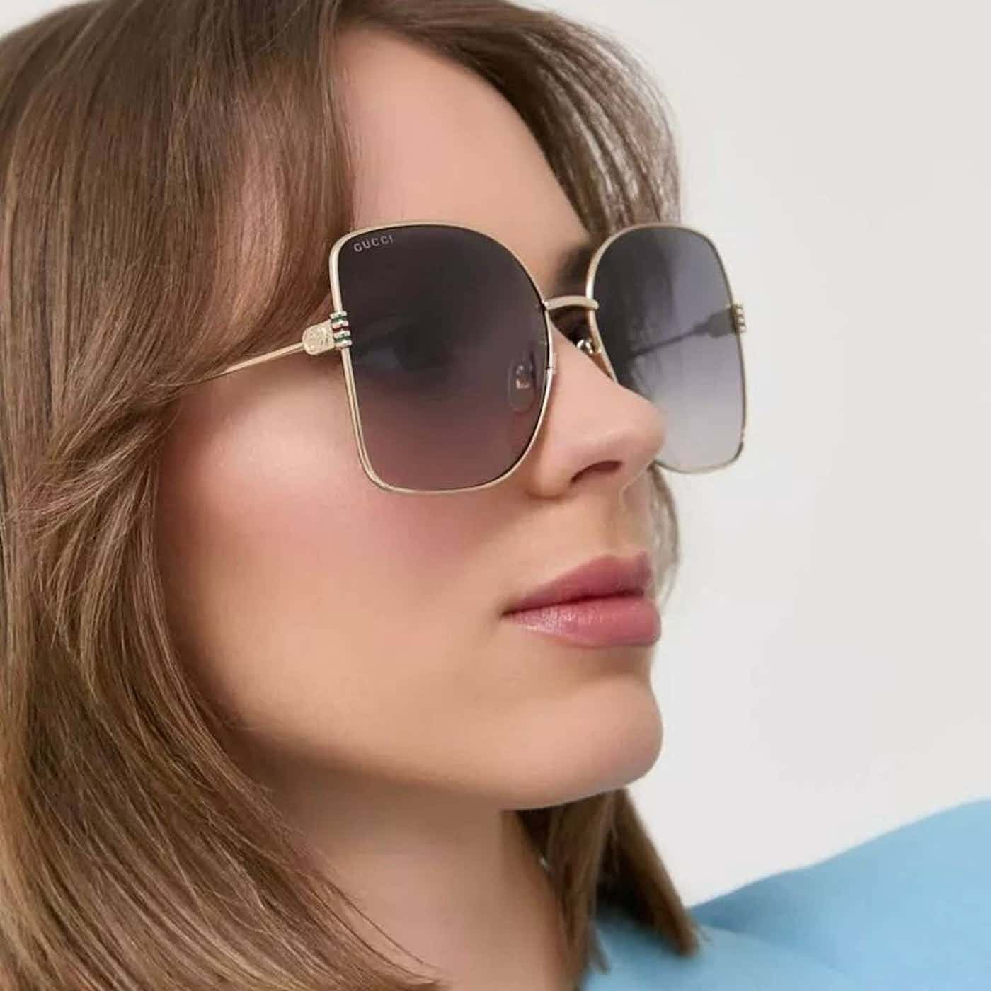 GUCCI GG1282SA-002-62 Sunglasses Size 62mm 140mm 16mm gold 