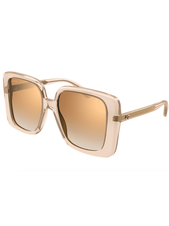 GG1314S 005 55mm Square Sunglasses Women's Transparent Sand