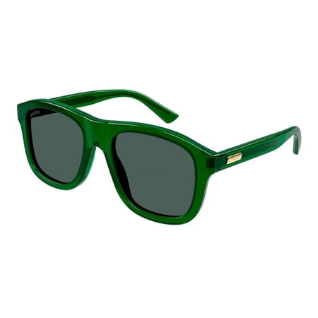 Gucci GG1316S 004 54mm Aviator Sunglasses Men's Transparent Green