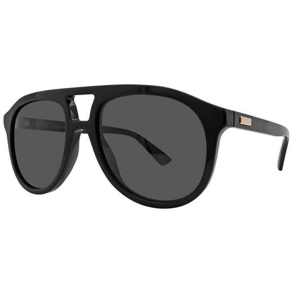 Gucci GG1320S 004 54mm Aviator Sunglasses Men's Black