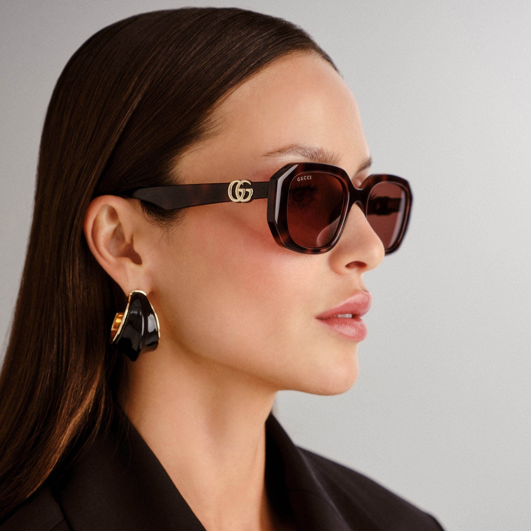 GUCCI 長方形フレムサンクラス GG1535S 002 Gucci GG1535S-002 54mm New Sunglasses - Walmart.com