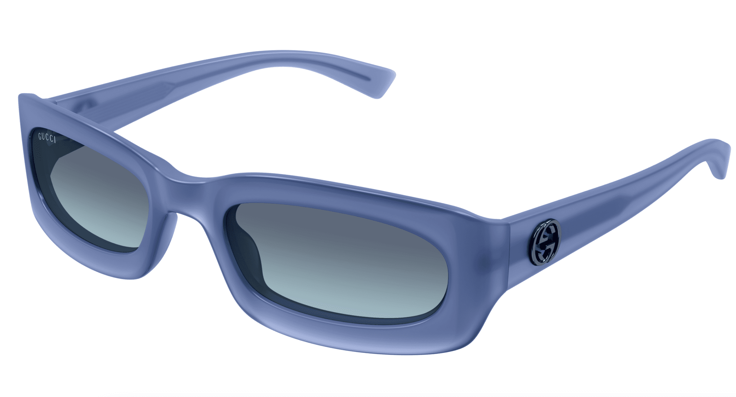 Gucci GG1786S 004 54mm Rectangle Sunglasses Men's Matte Milky Blue