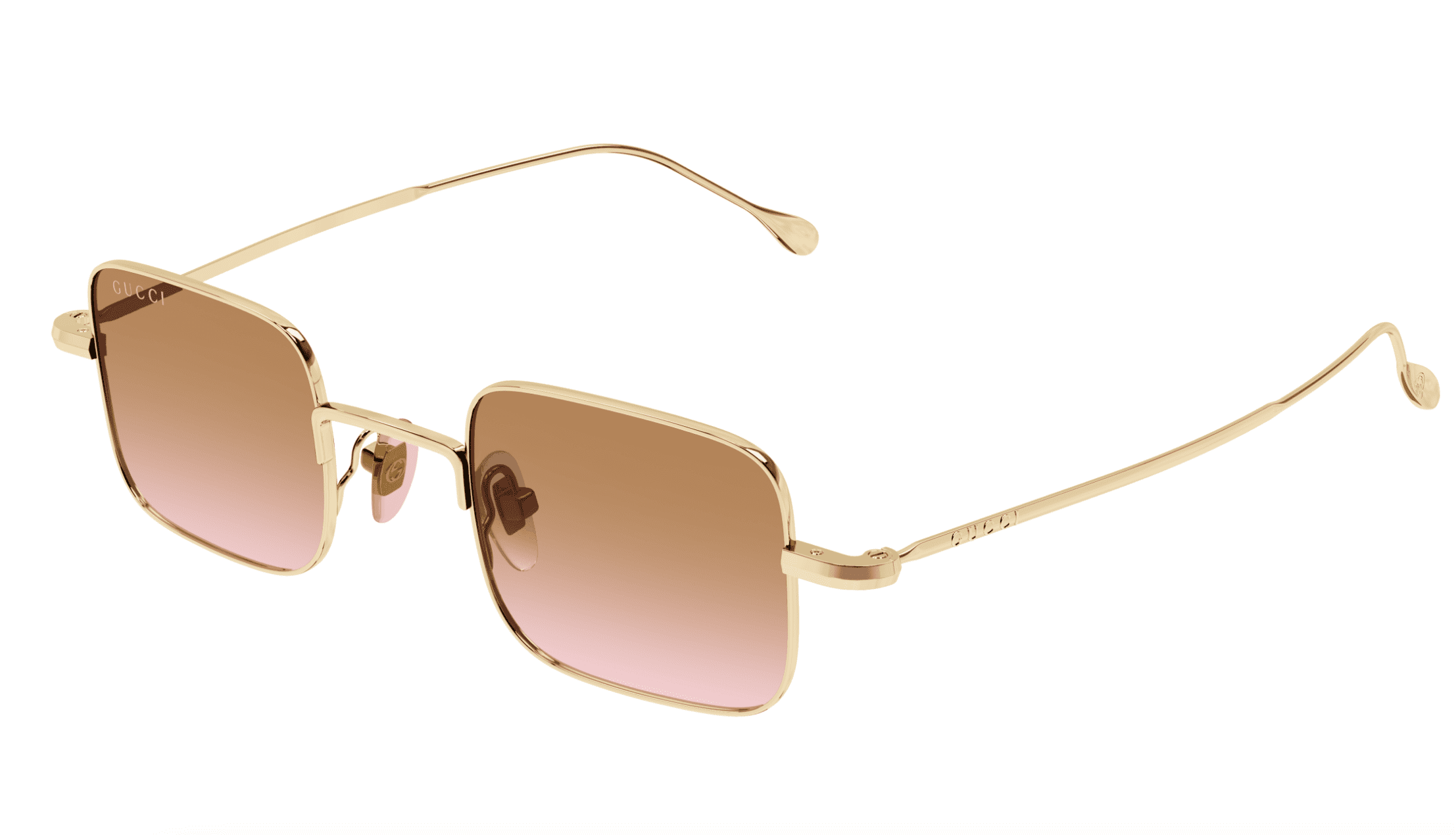 Gucci GG1813S 004 41mm Rectangle Sunglasses Women's Gold