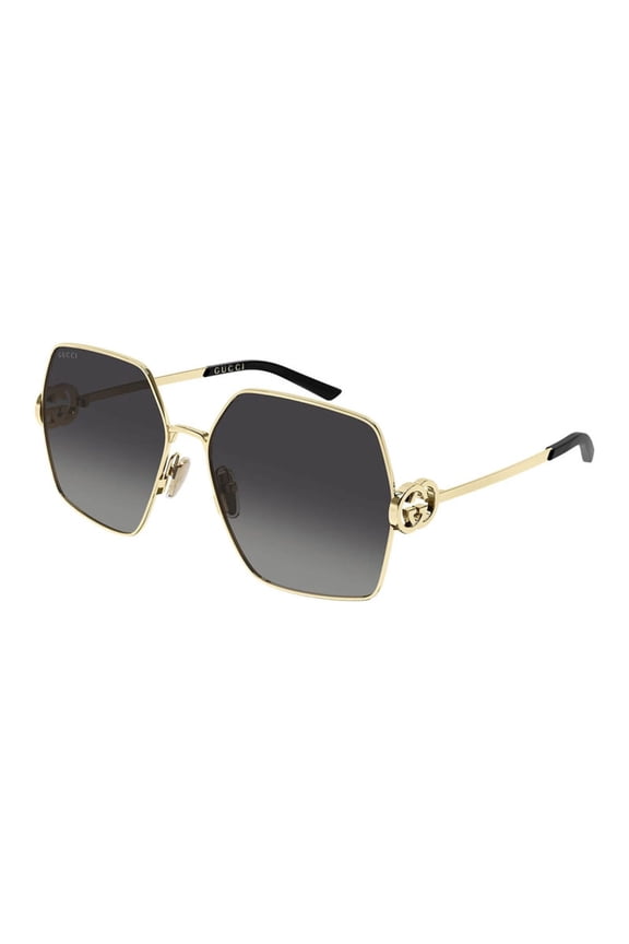 GG2163S 001 61mm Square Sunglasses Women's Gold